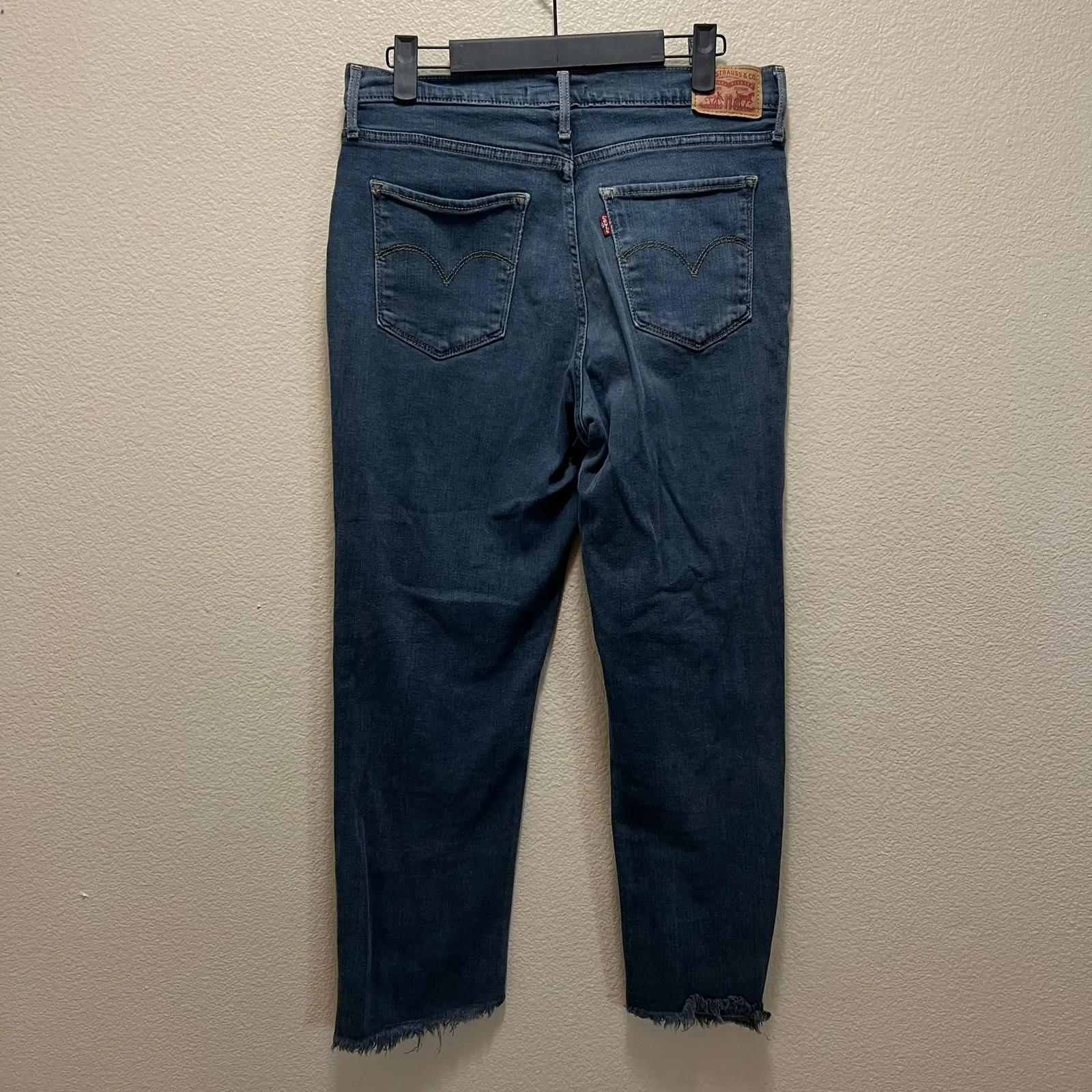 Levi's 724 High Rise Straight Leg Jeans Blue Denim Pants Cotton Stretch Sz W30 - Image 3