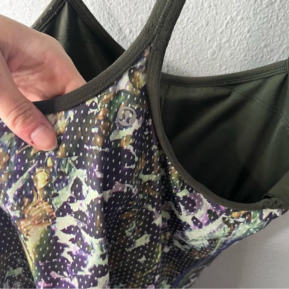 Lululemon Power Y Tank *Luon
Floral Sport White Multi / Gator Green - Image 7