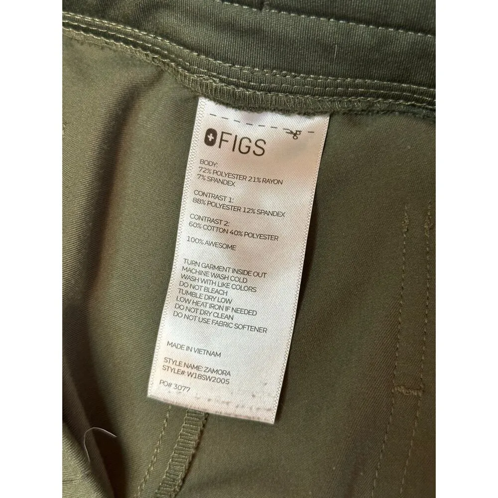 FIGS  Green Joggers with Yellow Drawstring - Image 4