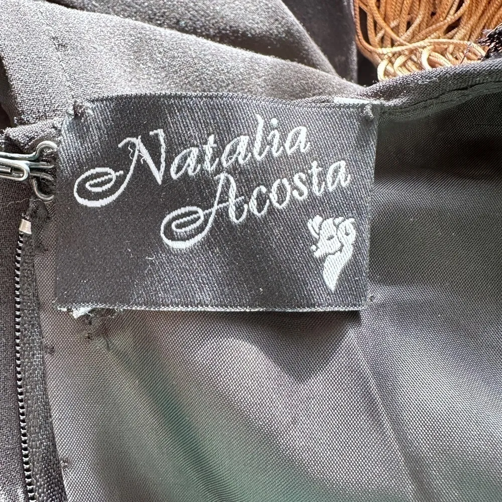 NWOT Evening Gown in Black & Gold Size 4 - Image 11