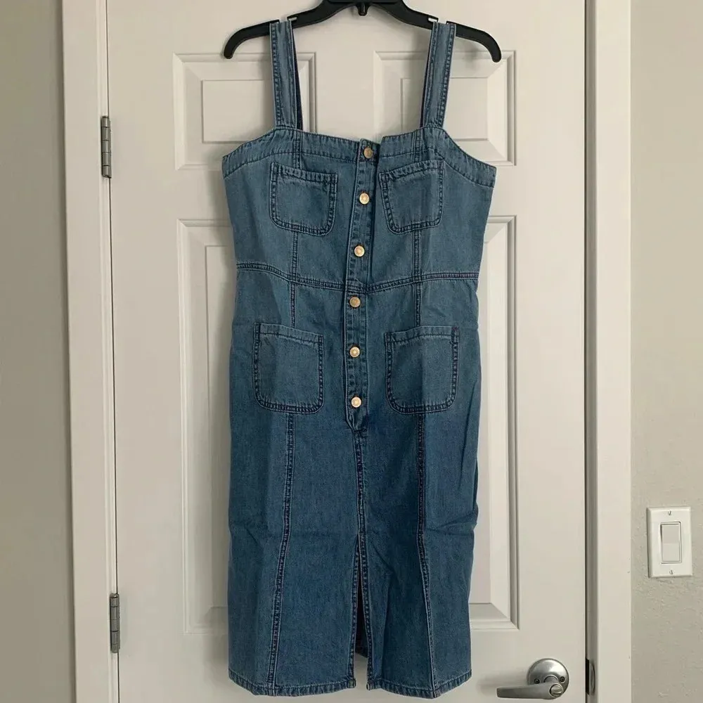 Kut From The Cloth Button Front Denim Mini Dress - Size 10‎ - NWT - Image 3