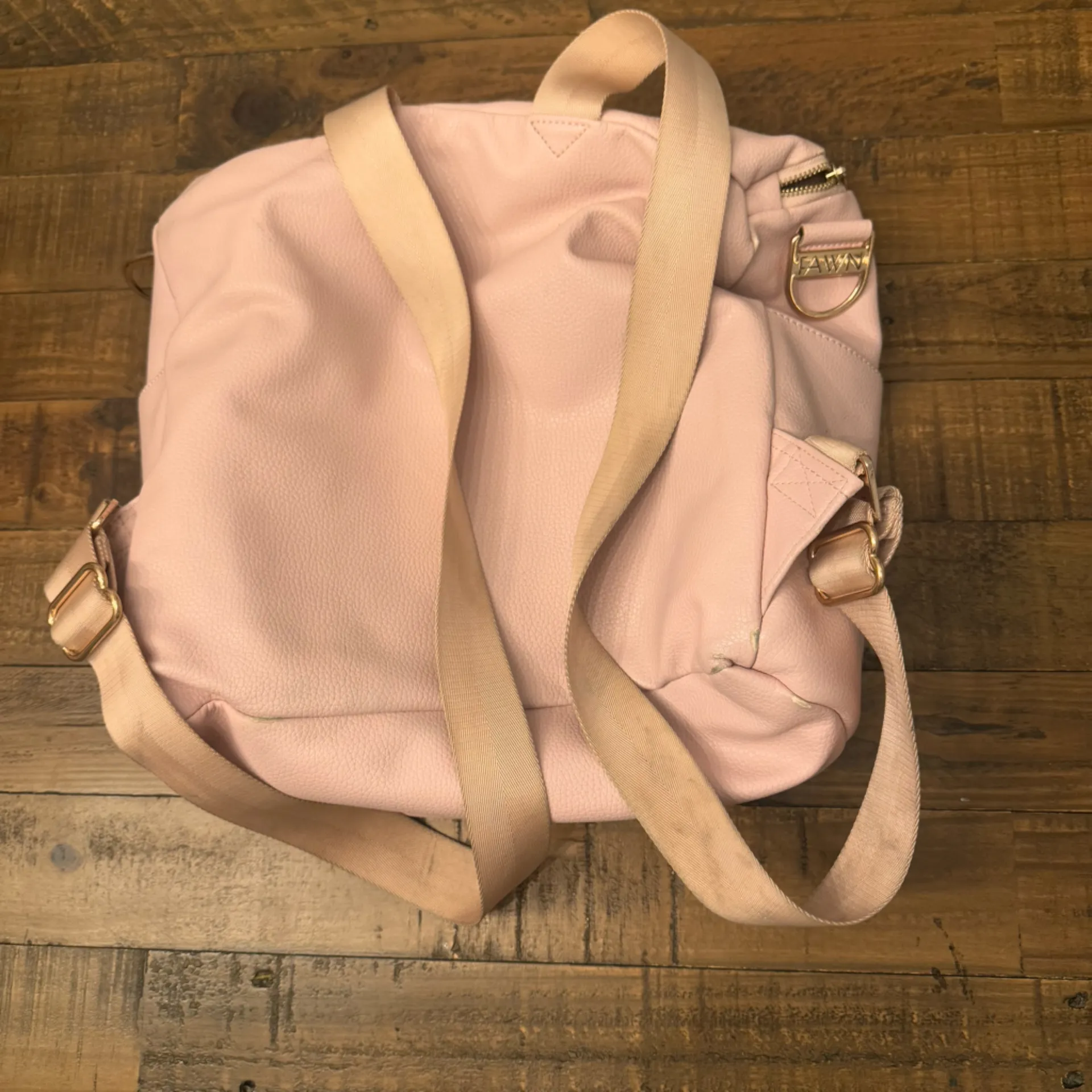 FAWN Leather Diaper Bag Tan - Image 3
