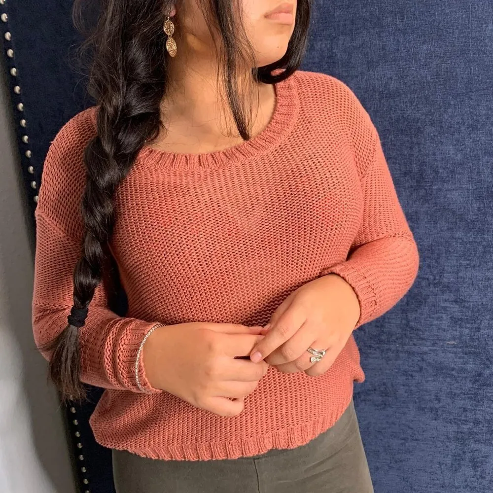 Razzle Dazzle‎ Burgandy LongSleeve Crewneck Sweater Red Size XS - Image 2