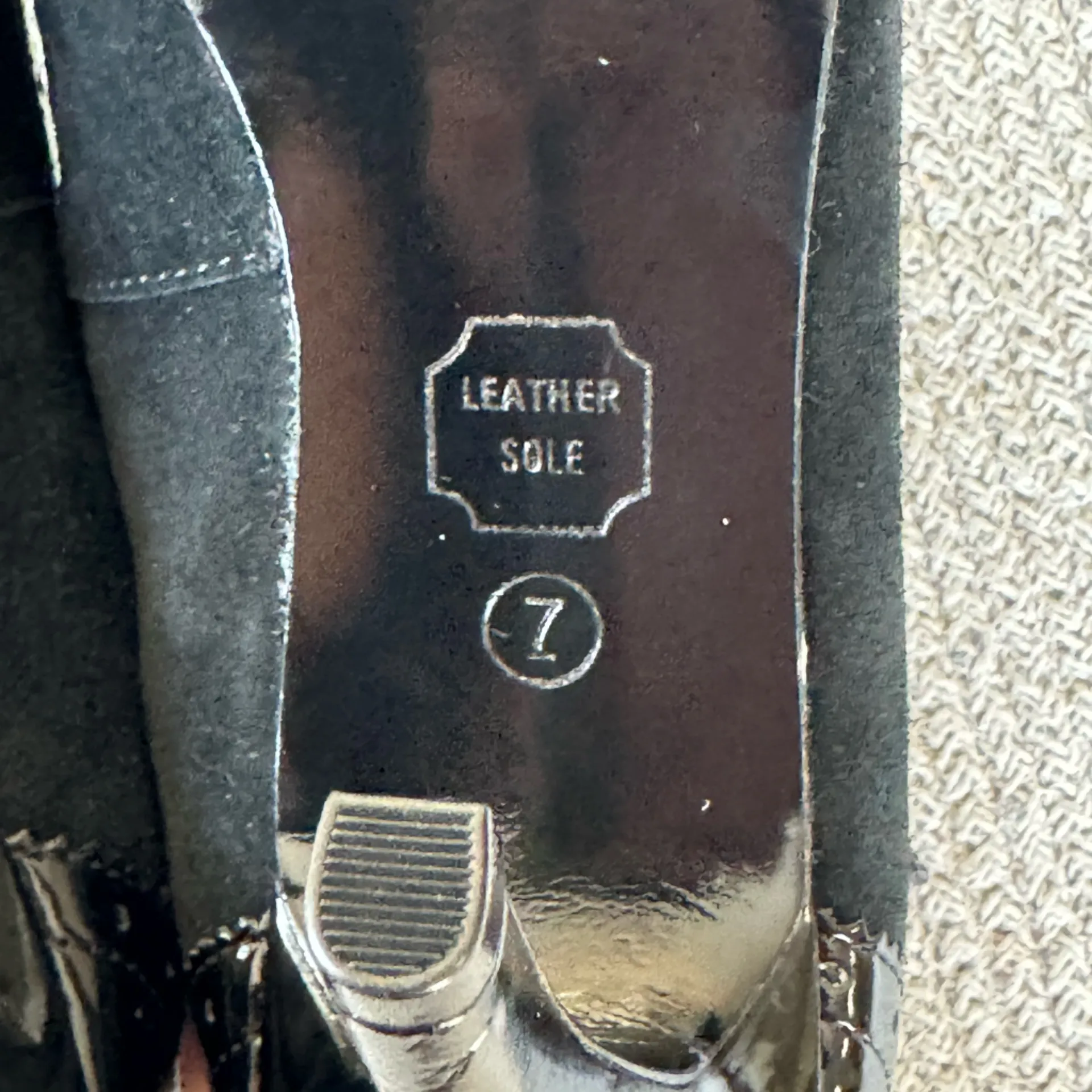 Vintage Merona Collection Black Patent Suede High Heels Pumps Sz 7 - Image 12