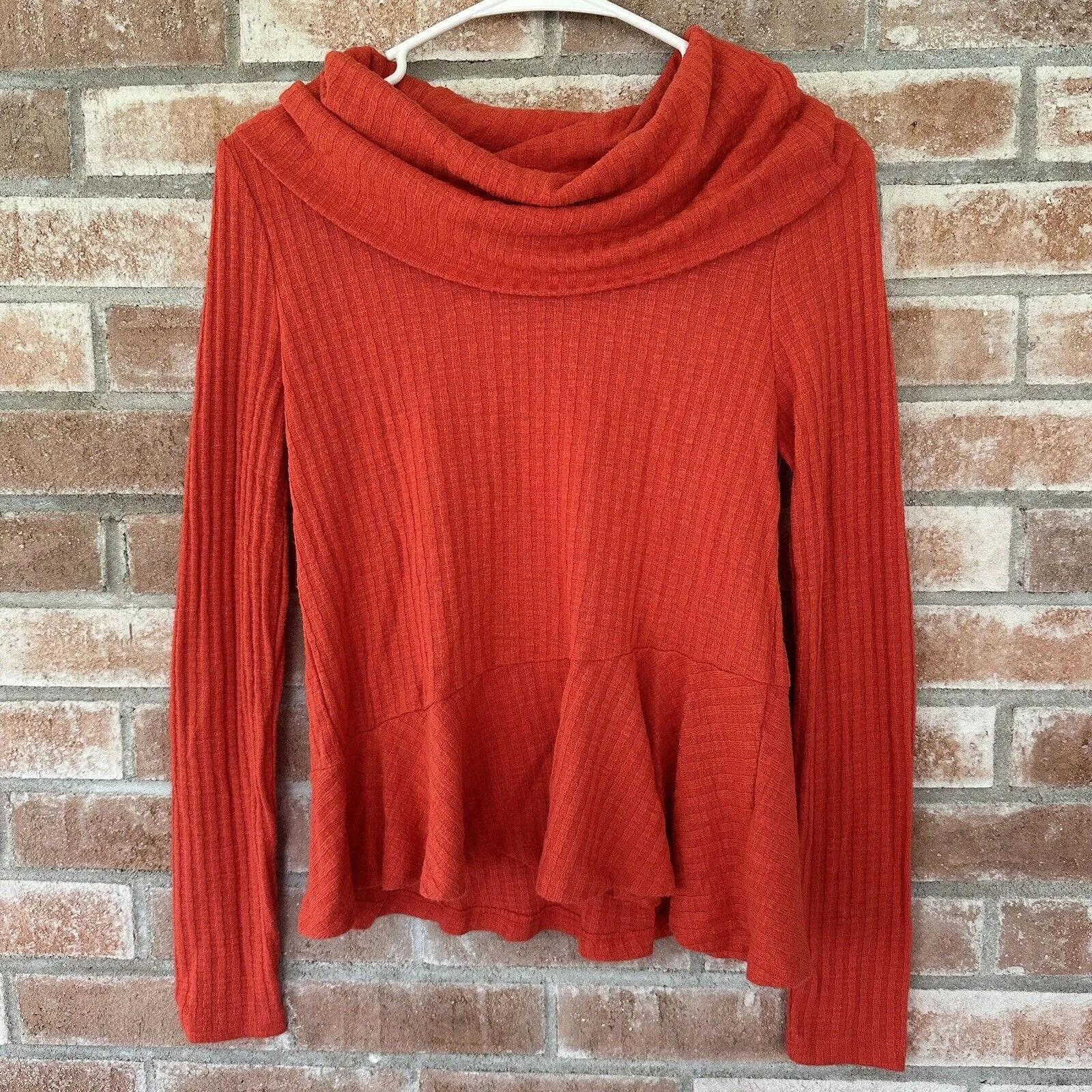 Anthropologie Maeve Winterscape Peplum Cowl Neck Sweater XS - Image 3