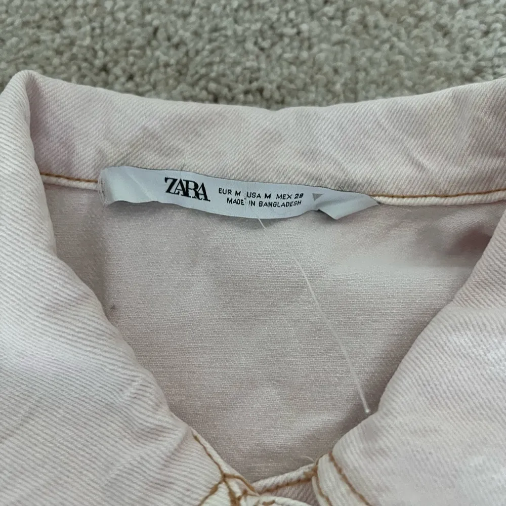 ZARA  light pink denim jean jacket - Image 2