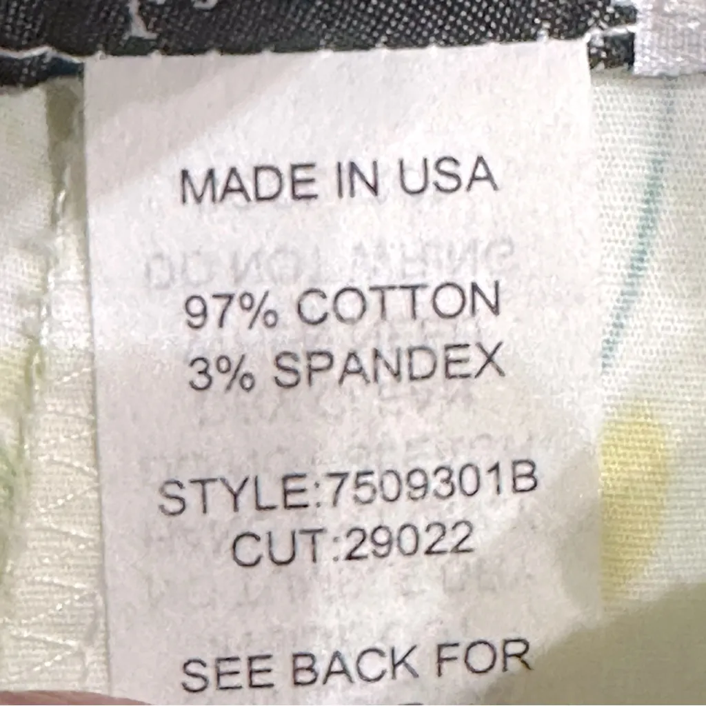 Y2K Body Central Green Yellow Floral Ribbon Tie Waist Sequin Lace Trim Skirt M - Image 9