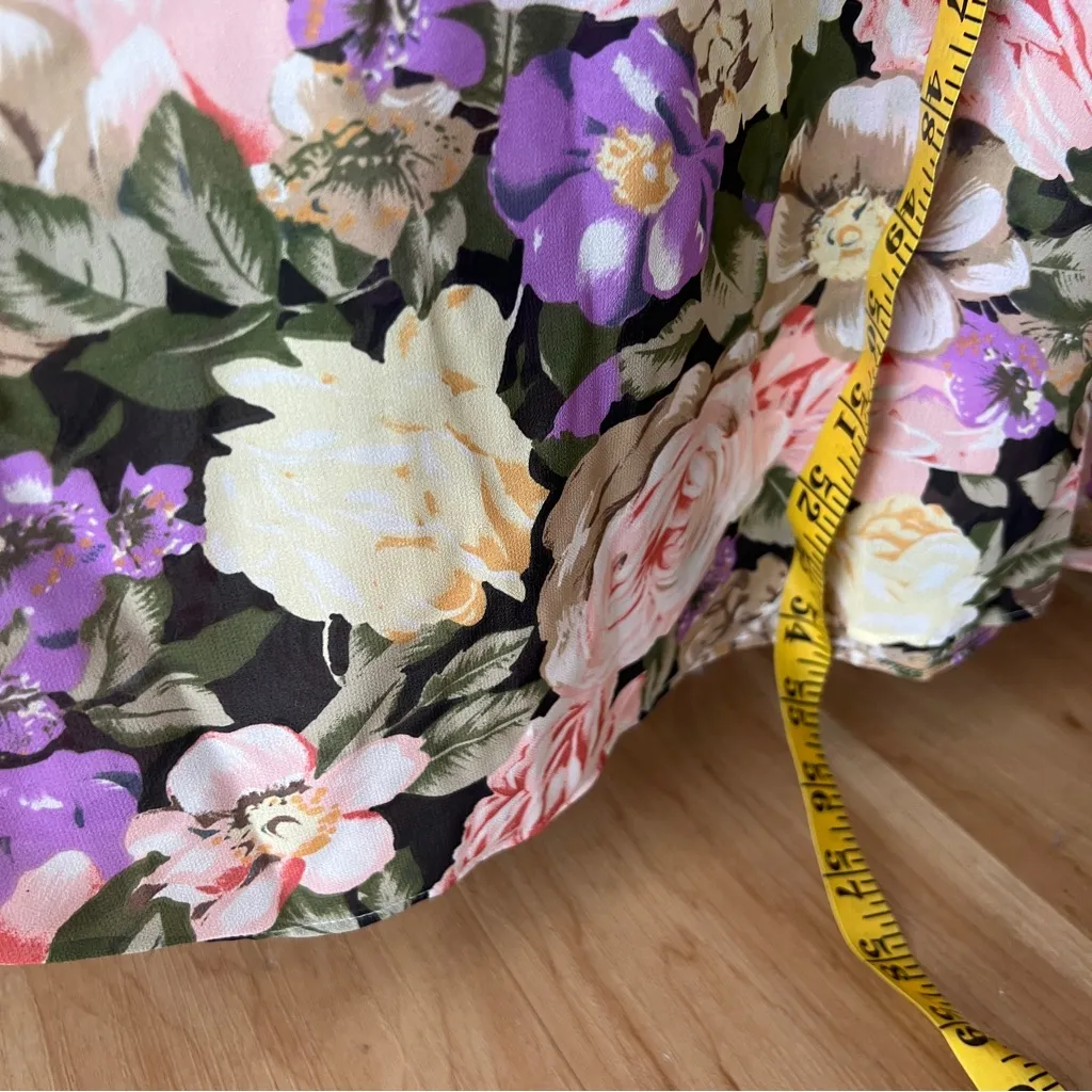 Natori Vintage Floral Semi Sheer Nightgown Dress‎ Lace Detail Long Maxi Kimono S - Image 14