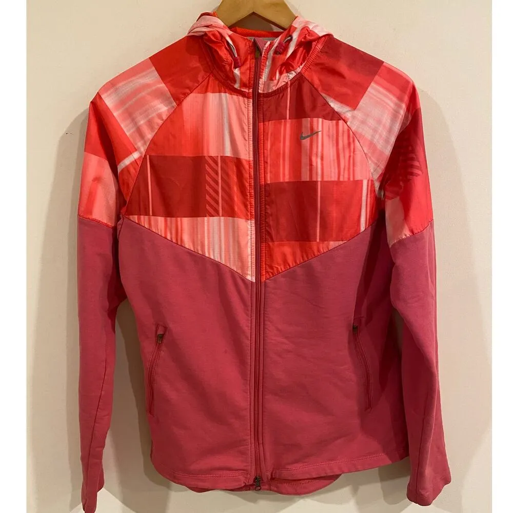 Nike Long Sleeve Dri Fit Sports Zip Up Hoodie Jacket Red Women's Size Medium - Image 2