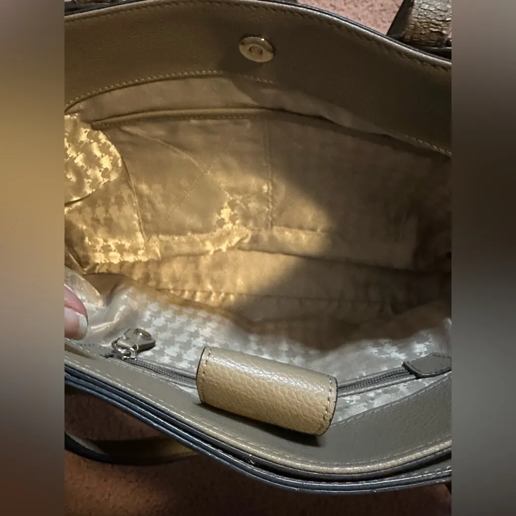 GUC KARL LAGERFELD Murl Mushroom Light Brown Tan LH8BR549 Handbag - Image 6