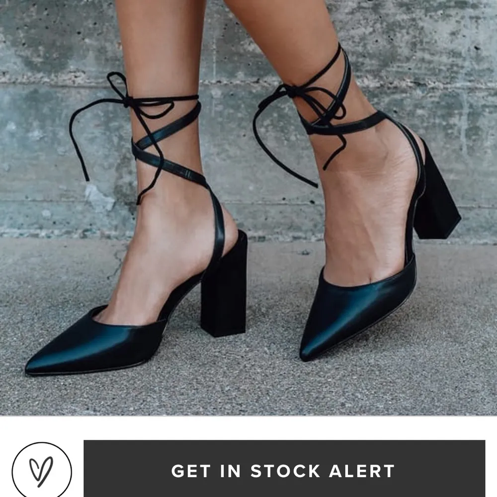 lulus lace up black pump heels - Image 4