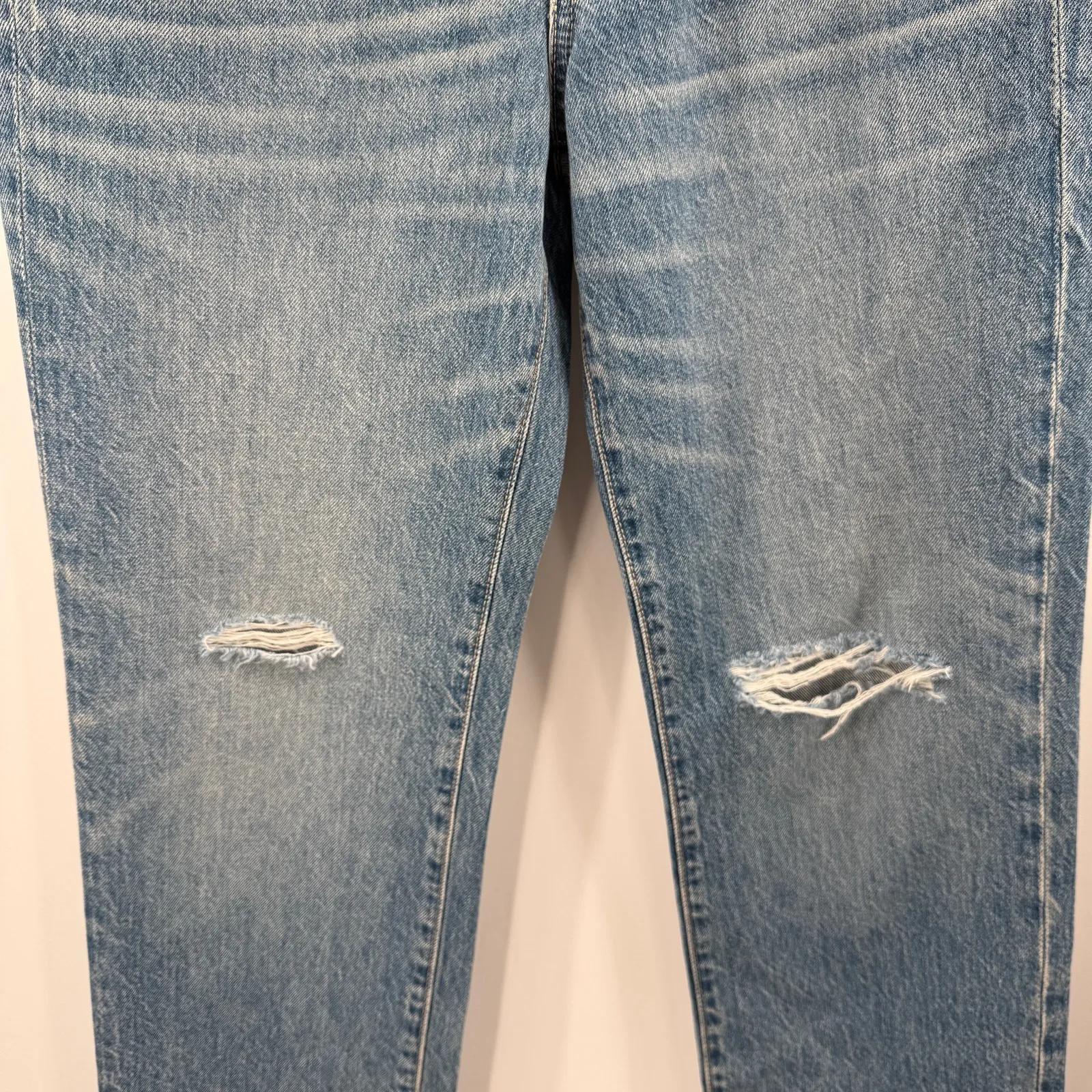 Slvrlake London Jeans SZ 27 NWT Shakedown Straight Leg Distress Denim High Waist Blue - Image 14