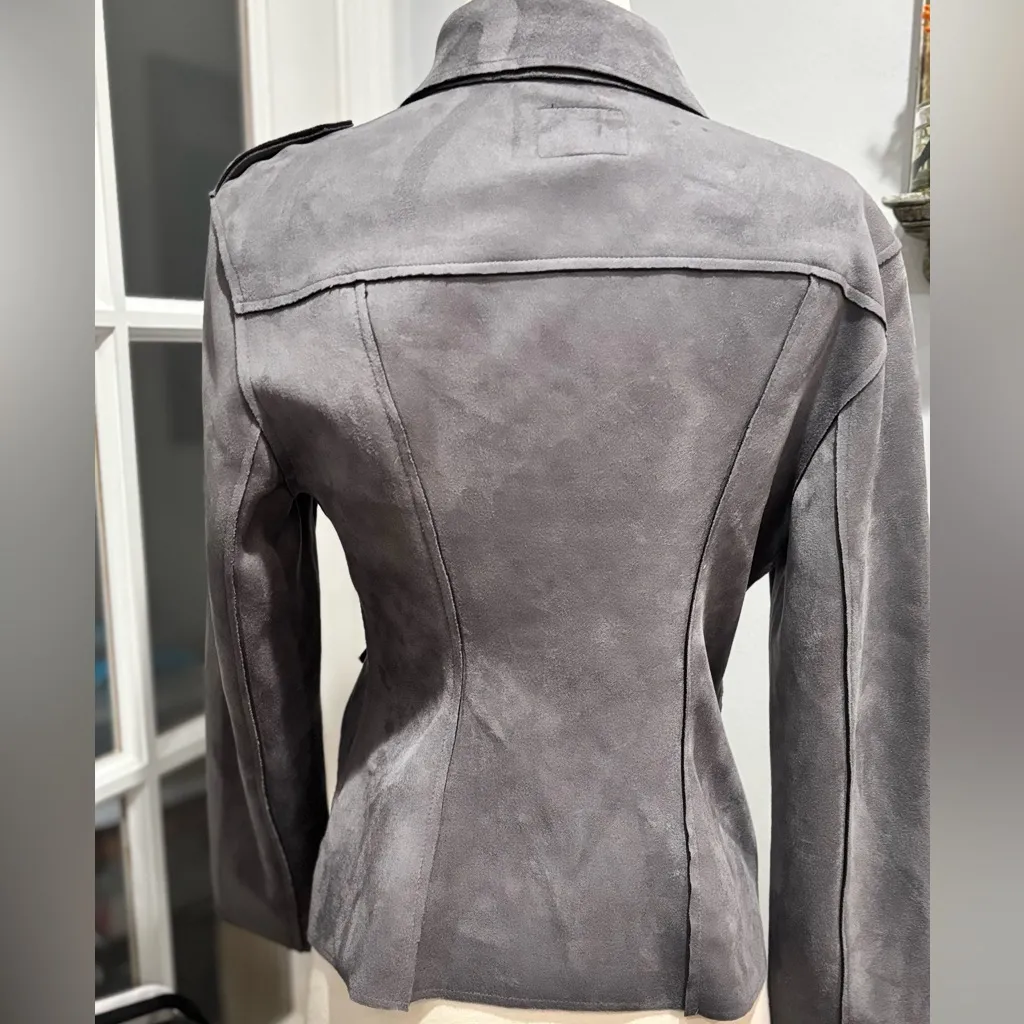 KUT from the Kloth Haddie Faux Suede
Gray Moto Jacket - Image 6