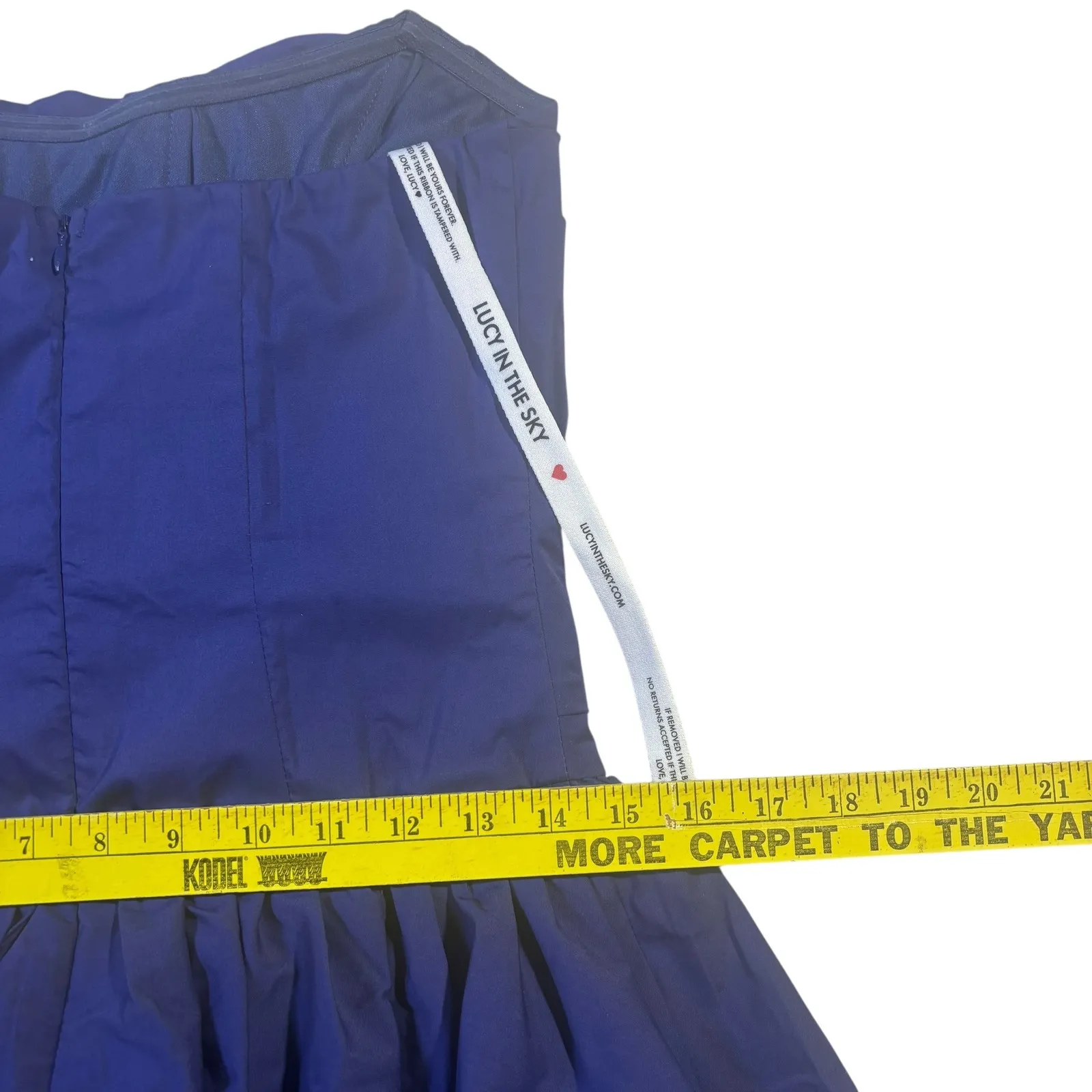 Lucy In The Sky Blue Strapless‎ Mini Bubble Dress Party Homecoming Sz Medium - Image 13