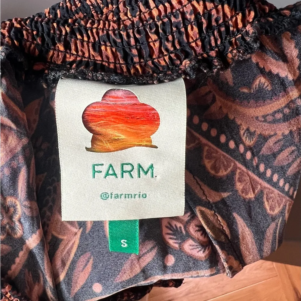 FARM RIO Women’s Size S Black & Orange Camouflage Snake One Shoulder Jumpsuit - Image 4