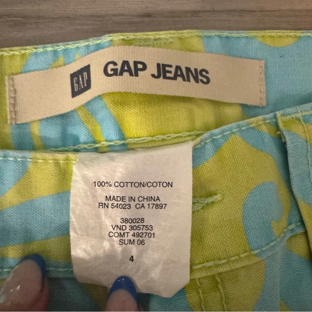 GAP Yellow and Blue Mini Skirt Casual Resort Wear - Image 2