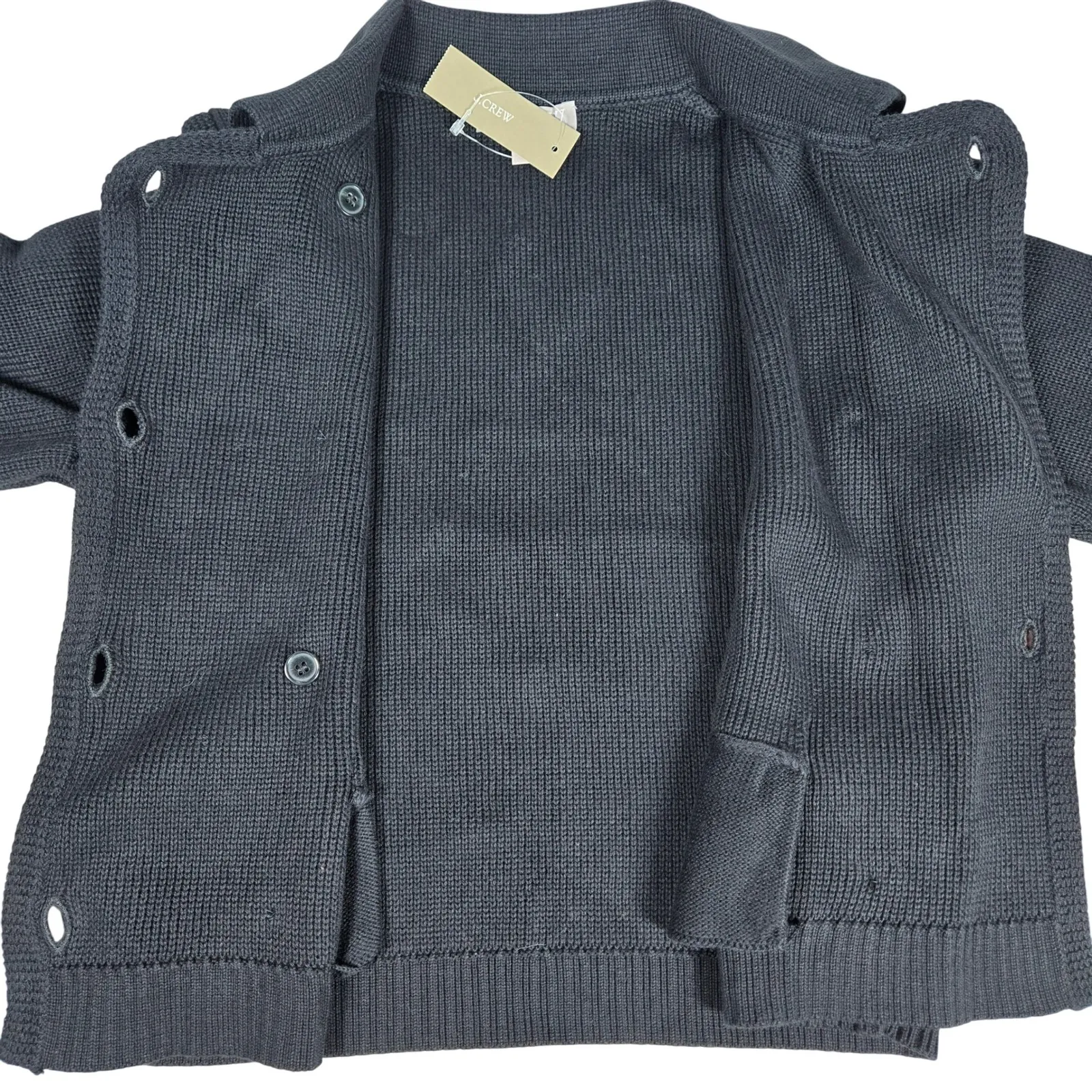 J. Crew Marielle cropped cardigan Black CK498 XS NWT Knit Double Breasted Jacket - Image 4