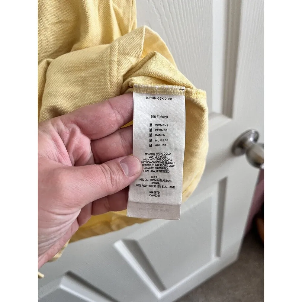 Columbia  Sports Wear Company Tank Top Women's Medium With Built In Bra Yellow - Image 4