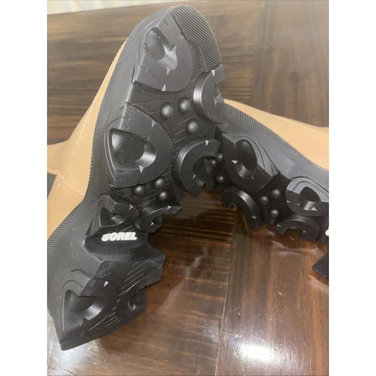 NEW SOREL Womens Brex Waterproof Platform Chelsea Boot US 6.5 Tawny Buff/Black - Image 7