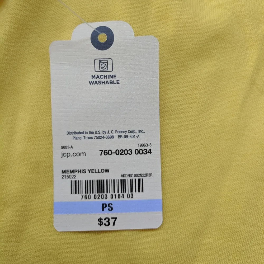St Johns Bay New With Tags Yellow Classic Quarter Zip Womens Size Petite Small - Image 9