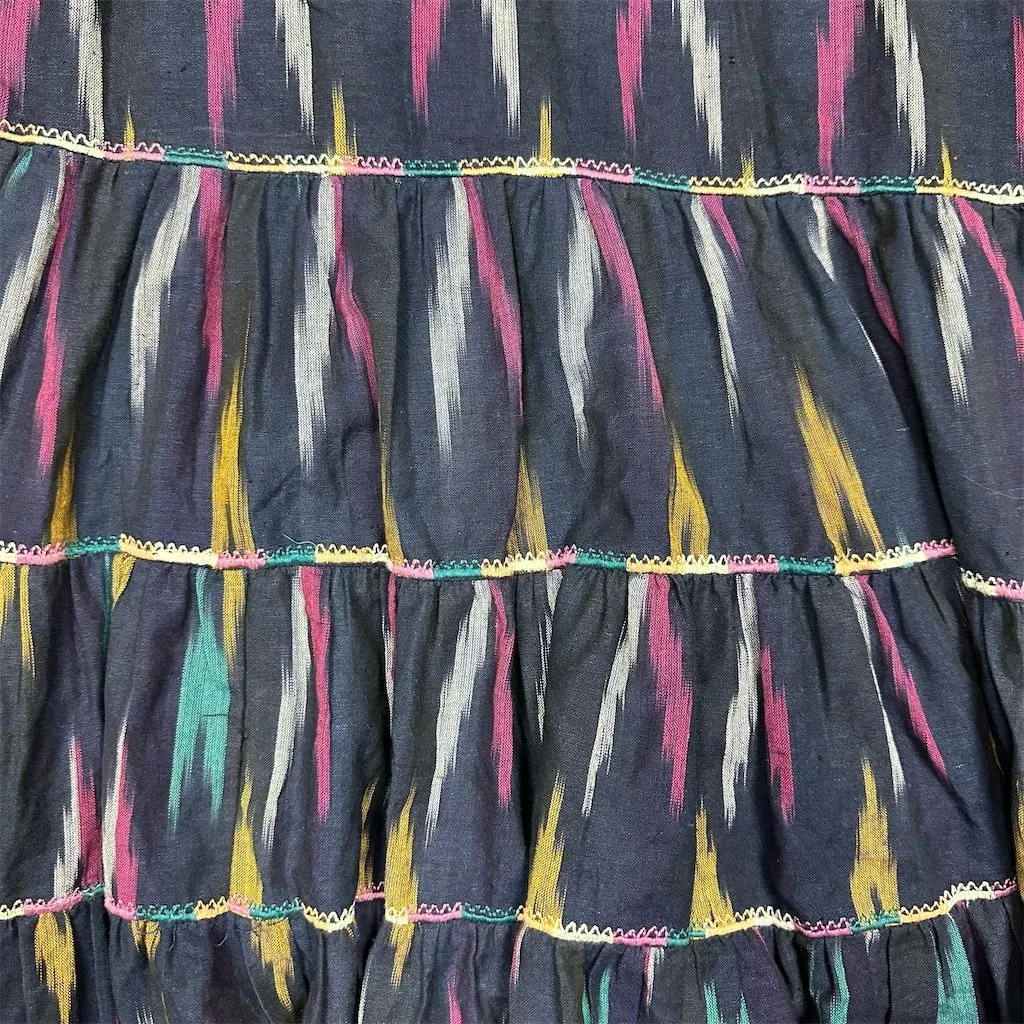 Roller Rabbit Women's S Pippa Ikat Print Bohemian Dress Multicolor Ruffle Sleeve - Image 4