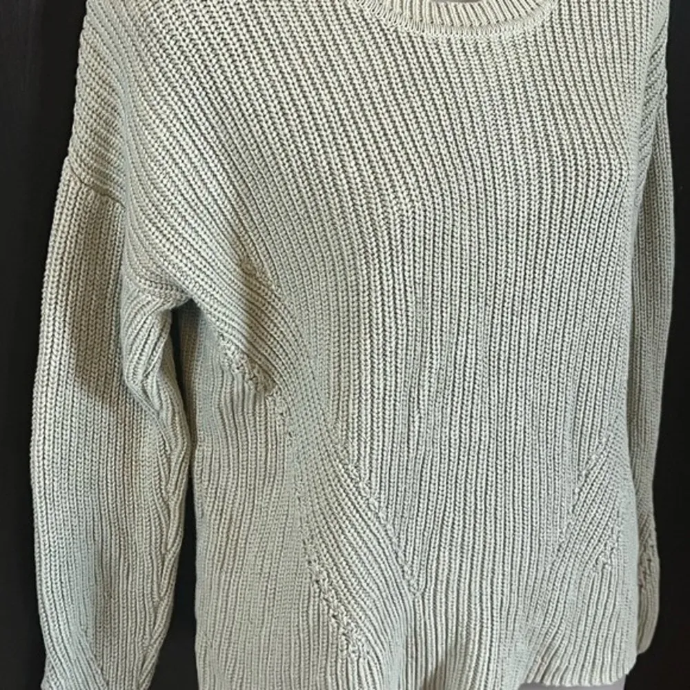 Mint Green Chunky Knit Lace Up Sweater Size S - Image 7