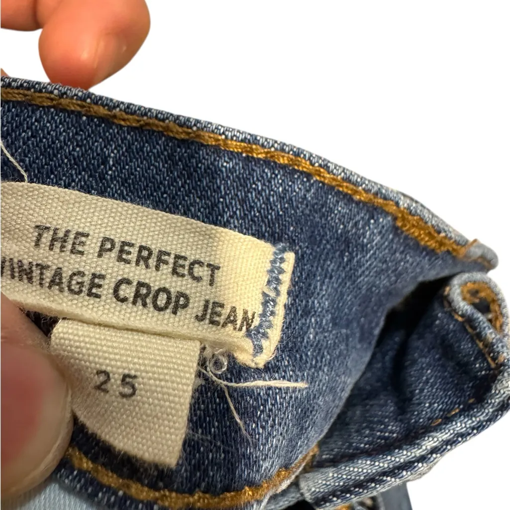 Madewell The Perfect Vintage Crop Jean | Size 25 | Raw Hem - Image 7