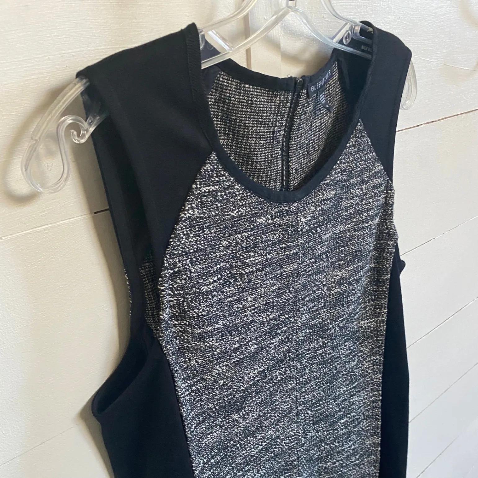 Eileen Fisher‎ Boucle Tweed Sheath Panel Dress - M EUC - Image 5