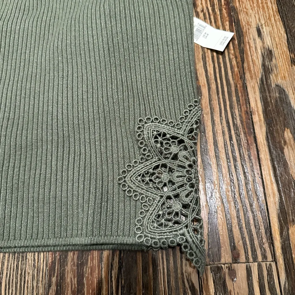 AERIE NWT KNIT STRAPLESS Elegant Green TOP - Image 2