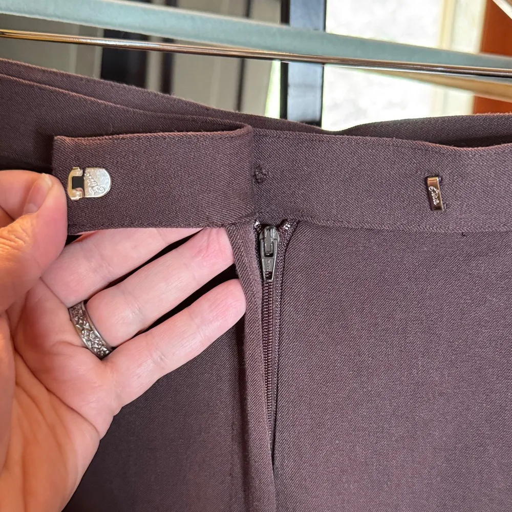Sag Harbor  Stretch Chocolate Brown Trouser Pants Size 12 - Image 4