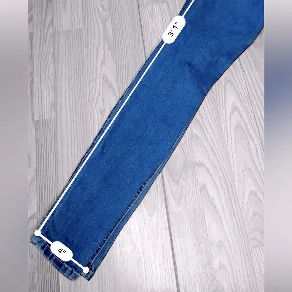 S.O.N.G Women’s Curvy Ripped High Rise Skinny Jeans Blue Size 28 - Image 8