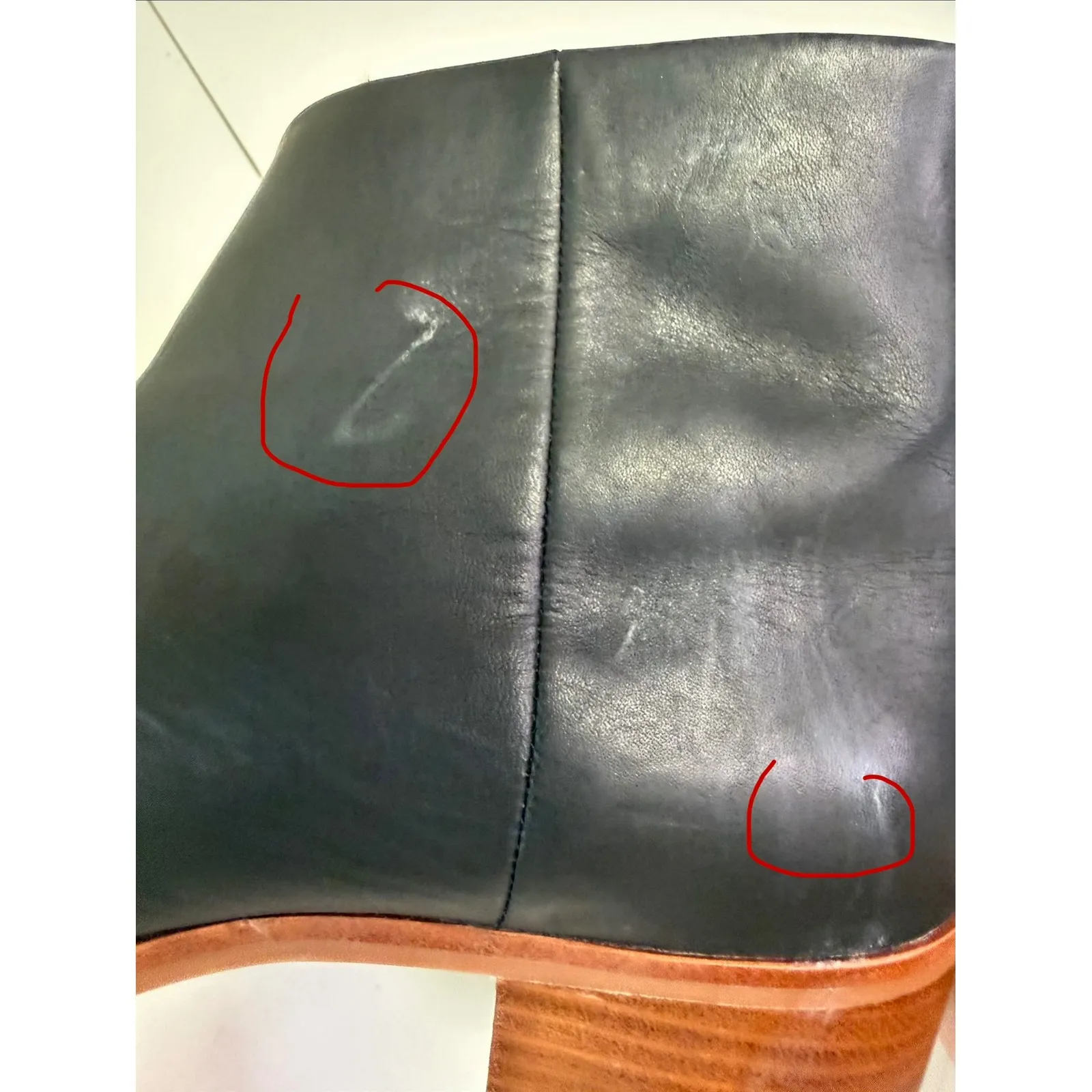 SOLUDOS Black Leather Ankle Boots Zip Block Heel Women Size 11 EU 41.5 - Image 8