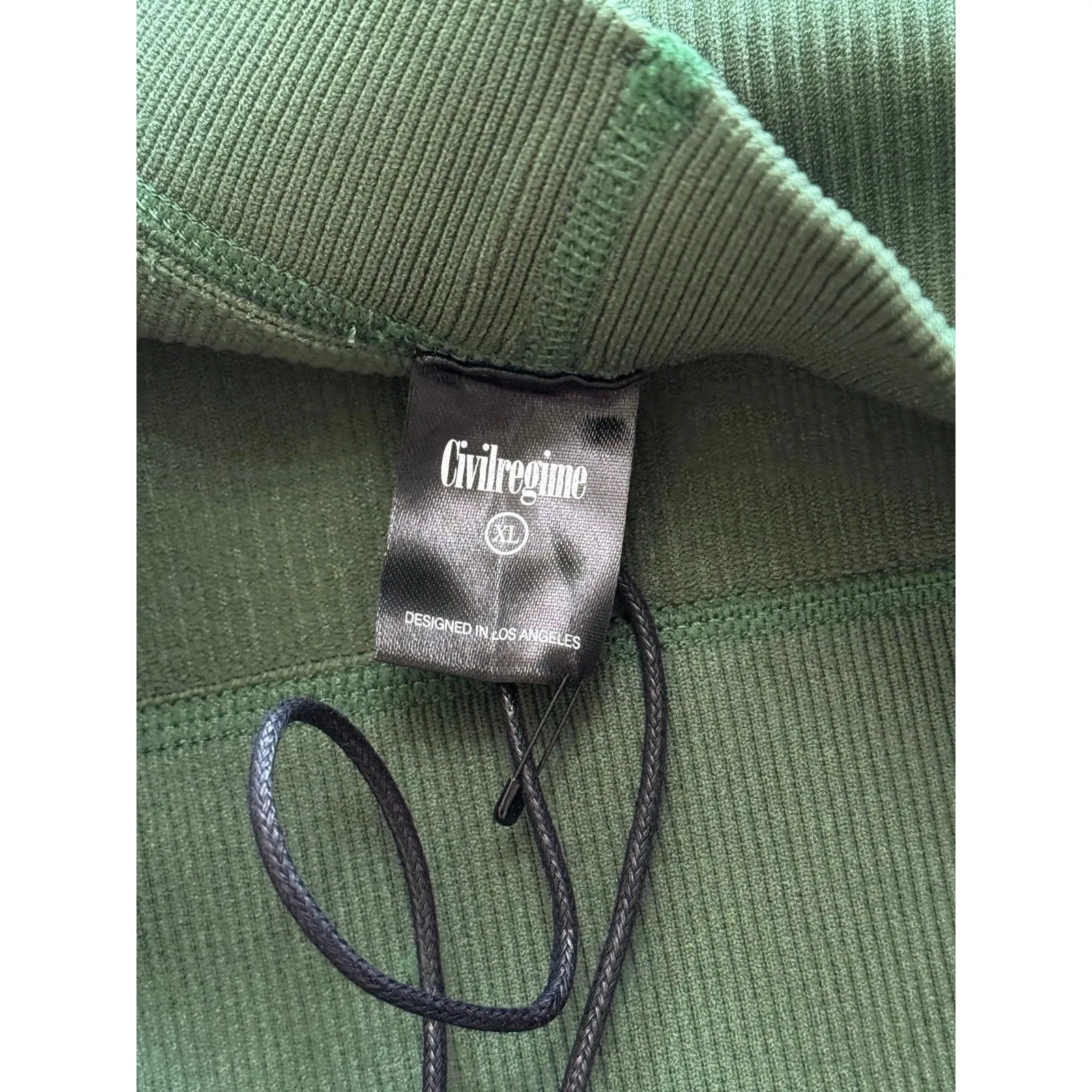 Civil Regime x No Tomorrow Ribbed Biker Shorts Green Size XL - Image 7