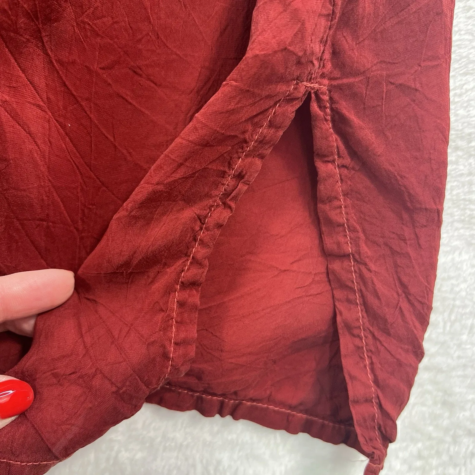 Johnny Was Plus 1X Embroidered Boho Tunic Top Bohemian Hippie Blouse Red Peasant - Image 8