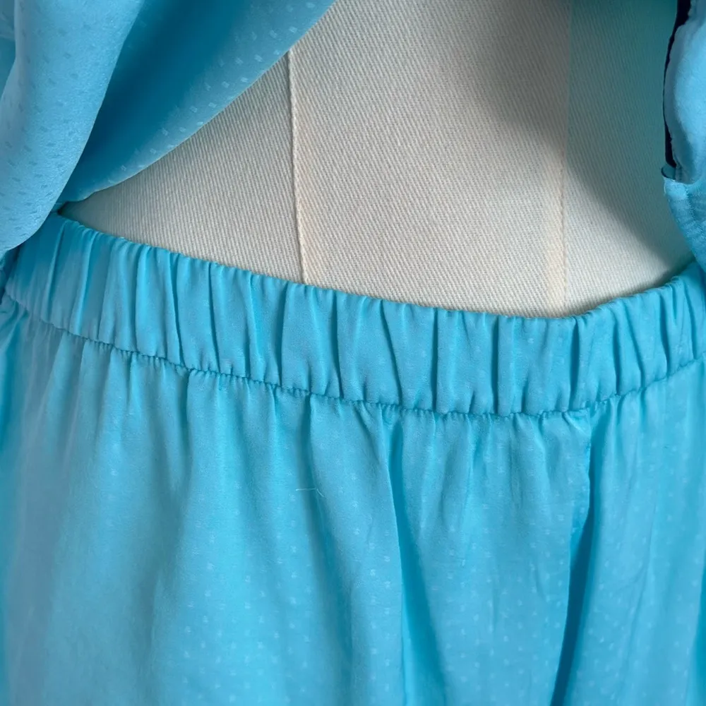 Van Winkle & Co.Blue Pajama Set with Notched Lapel and Short Sleeves (734) Blue Size XL - Image 8