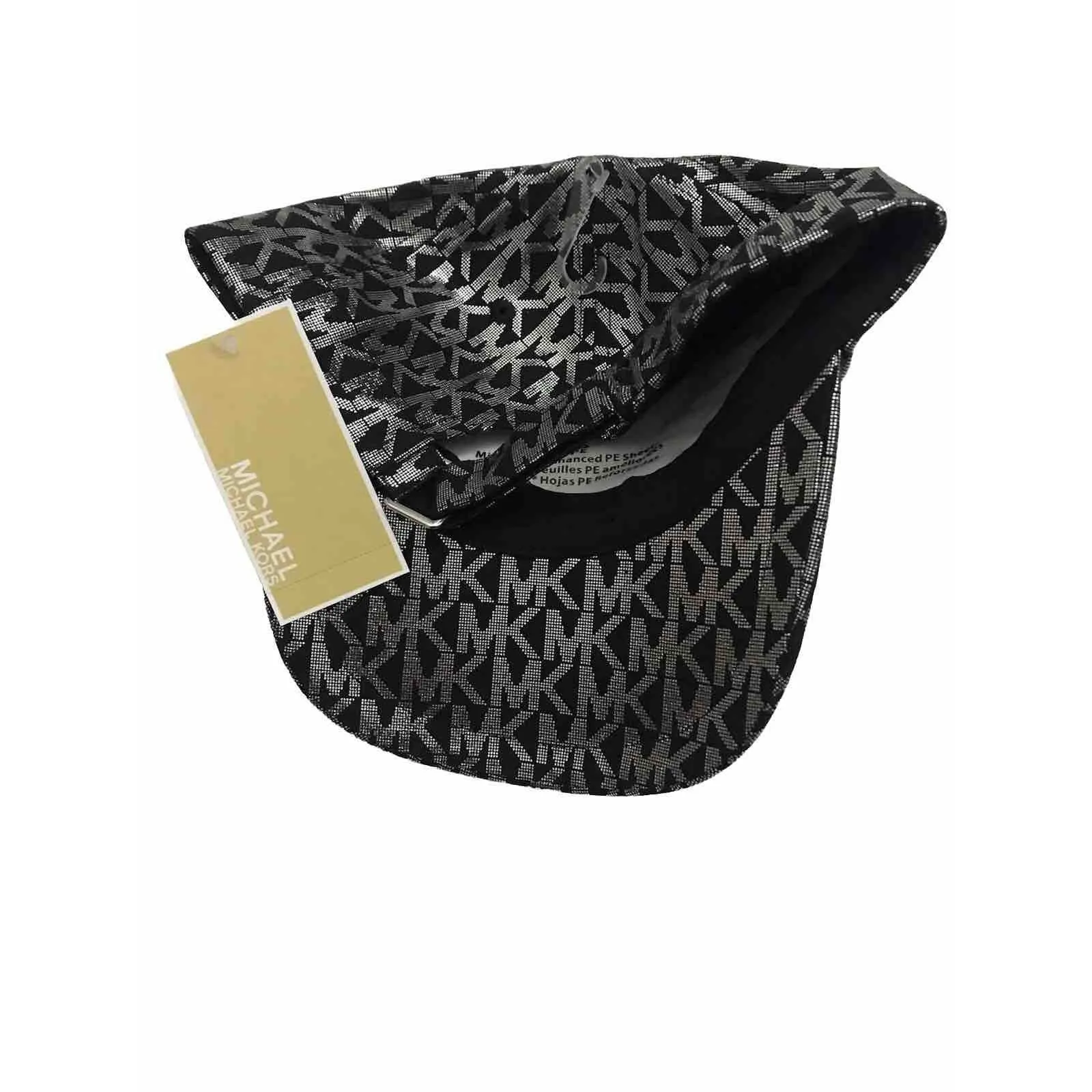 Michael Kors Monogram MK Logo Black / Silver Baseball Cap Hat One Size NWT - Image 6
