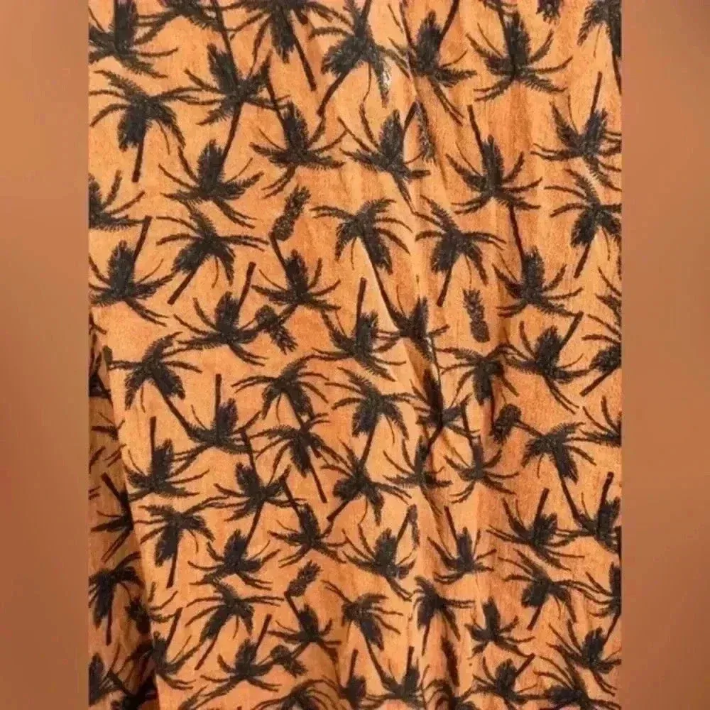 Mossimo Tropical Palm Tree Print Strappy Tank‎ Top Summer Beach Vacation Cami Brown - Image 4