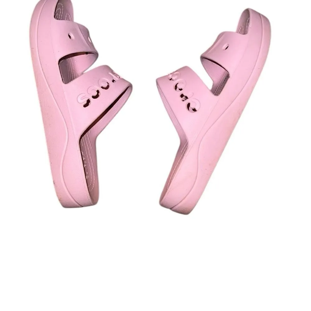 CROCS Light Pink Slide Sandals Size 9 - Image 4