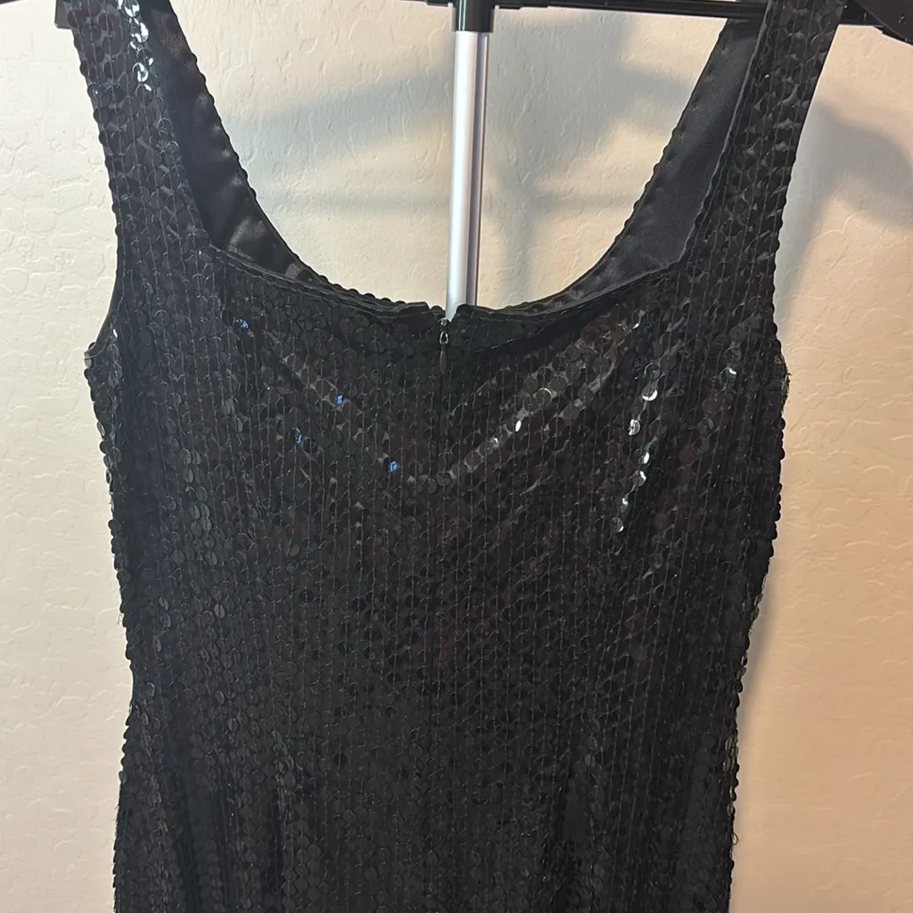 Niteline Black Sequin Mini Dress Size 12 - Image 5