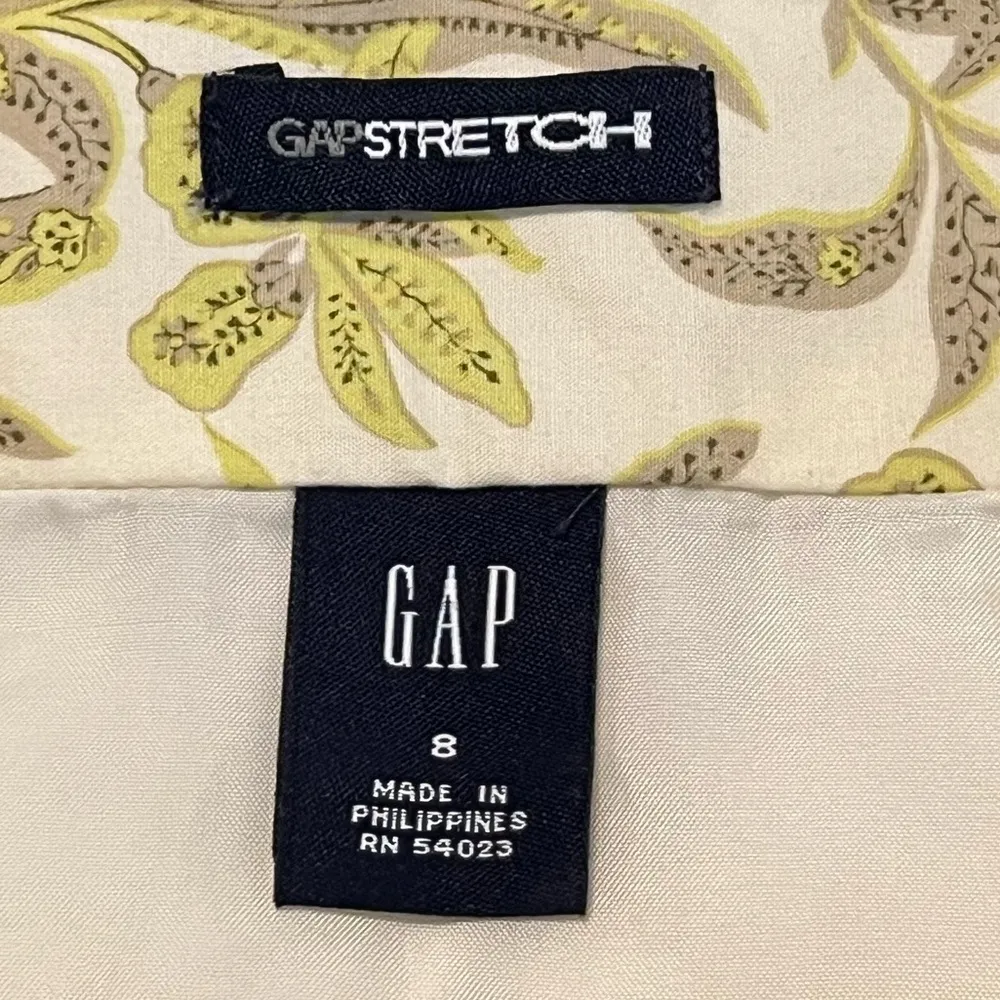 Vintage Gap Stretch Floral Skirt Women’s Size 8 Lined - Image 4