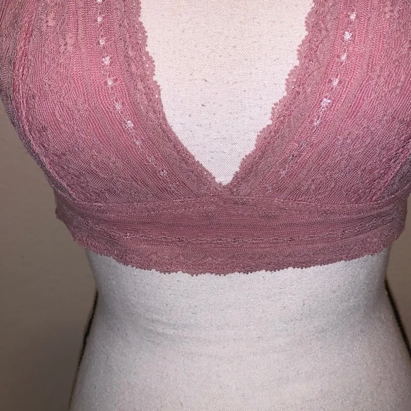 Mauve Lace Wireless unpadded bralette - Image 3