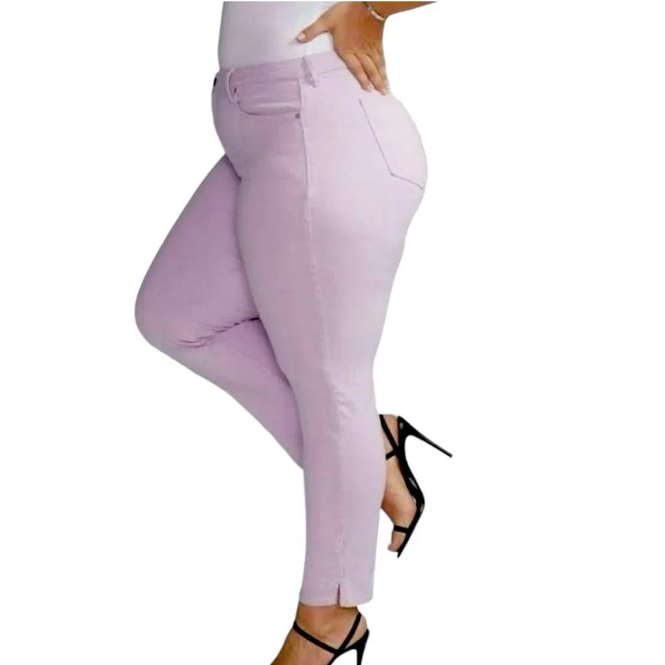 NYDJ Curves‎ 360 Slim Straight Ankle Jeans In Short Inseam Size 26 - Image 2