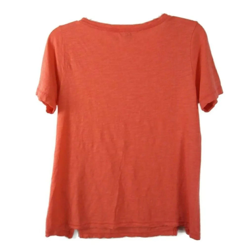 LUCKY BRAND Small Orange Braided Design Top Blouse - Image 2