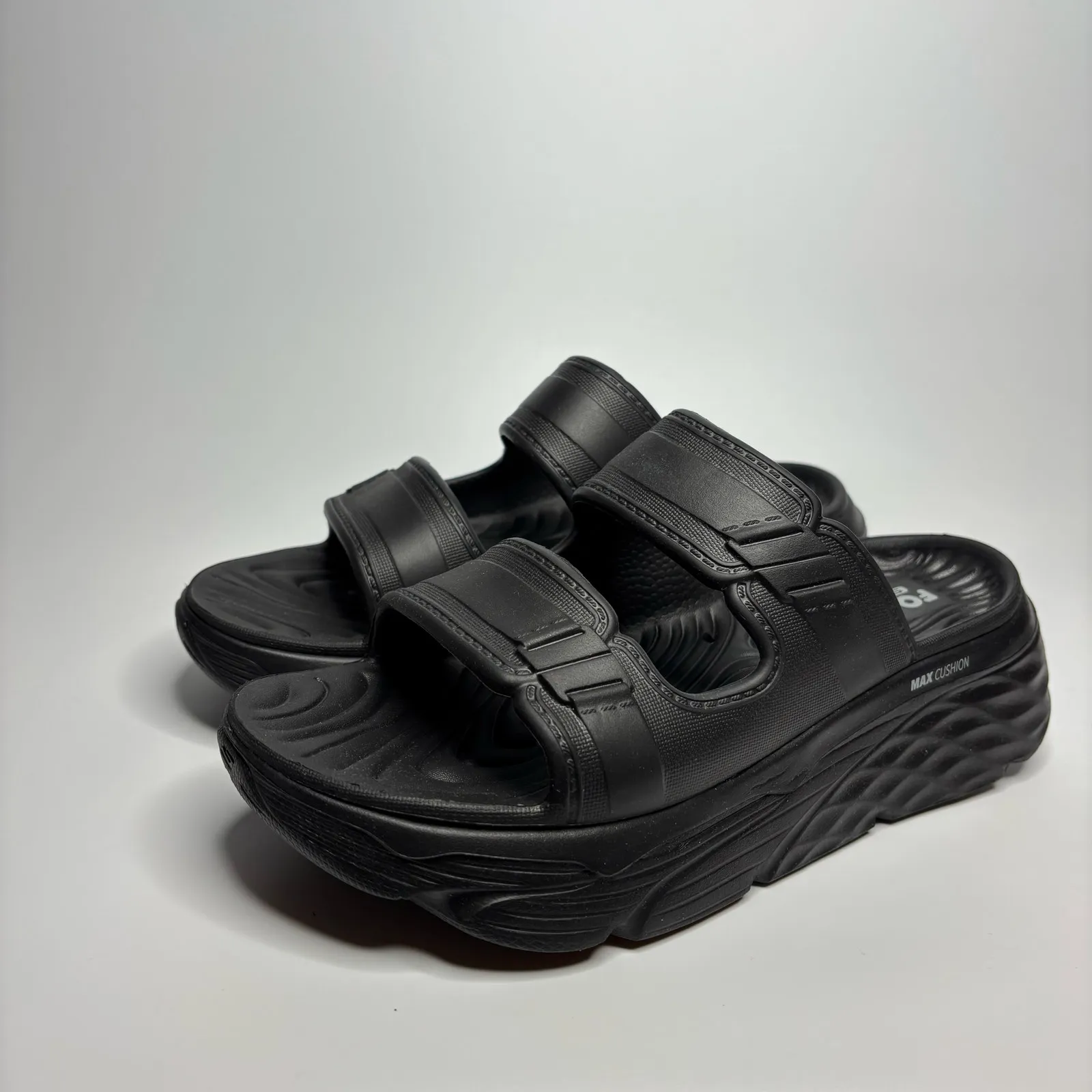 Skechers Women's Foamies: Max Cushioning Incite Platform Sandals in Black - Image 3