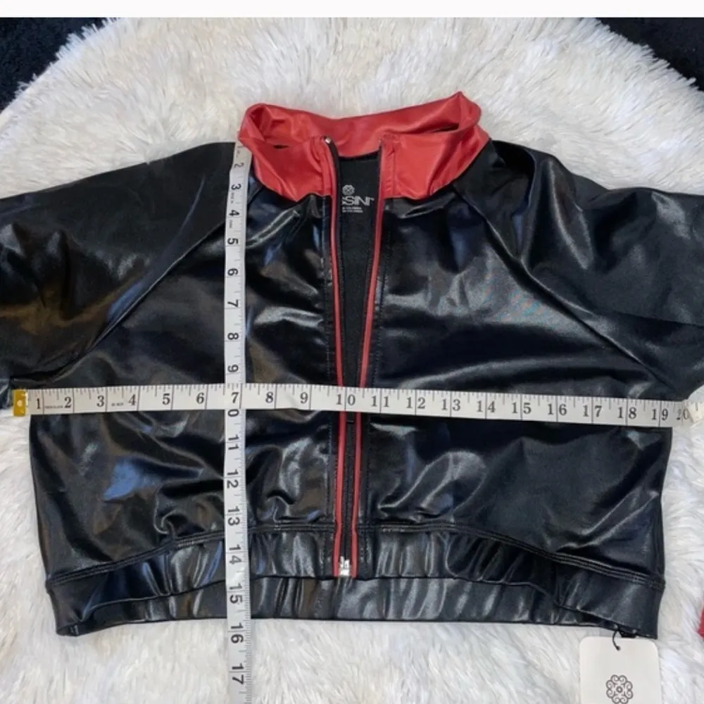 NWT Tissini crea tu munfo black‎ cropped jacket size X - Image 5