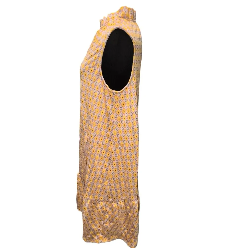 Tyler Boe V Neck Sleeveless Poppy Jacquard Retro Dress size Medium - Image 3