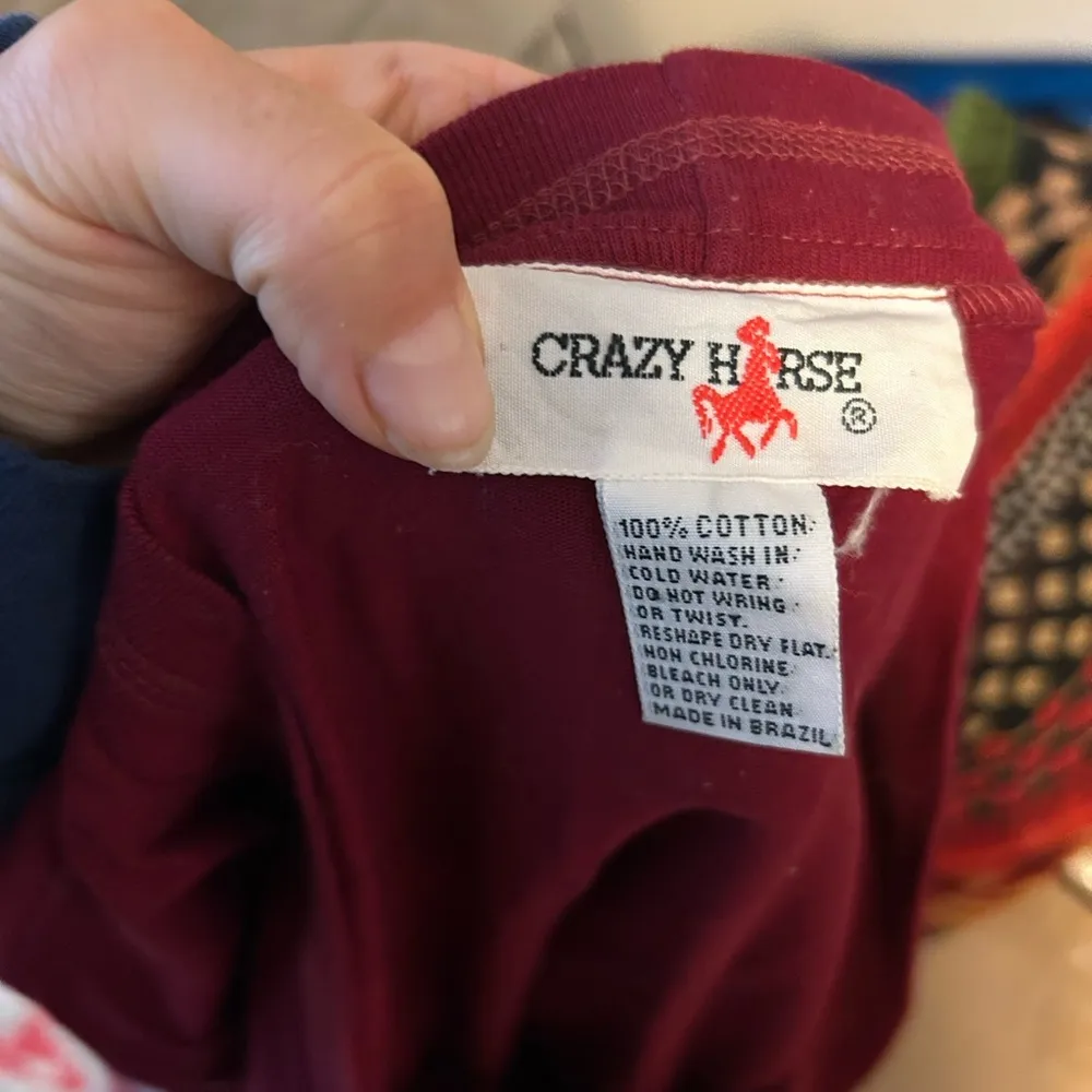 Liz Claiborne Crazy Horse Vintage Burgundy Jersey Knit Cardigan Sweater - Image 3