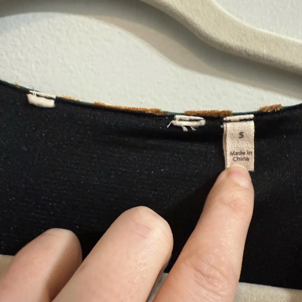 Soft Surroundings Shae Dress Teal and Brown Velvet Burn Out Midi Length Dress - Image 9