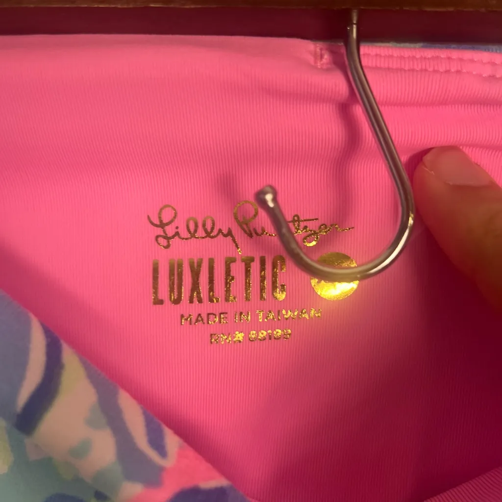 Lilly Pulitzer LUXLETIC Weekender High Rise Midi Legging Saltwater Blue 2XS - Image 4