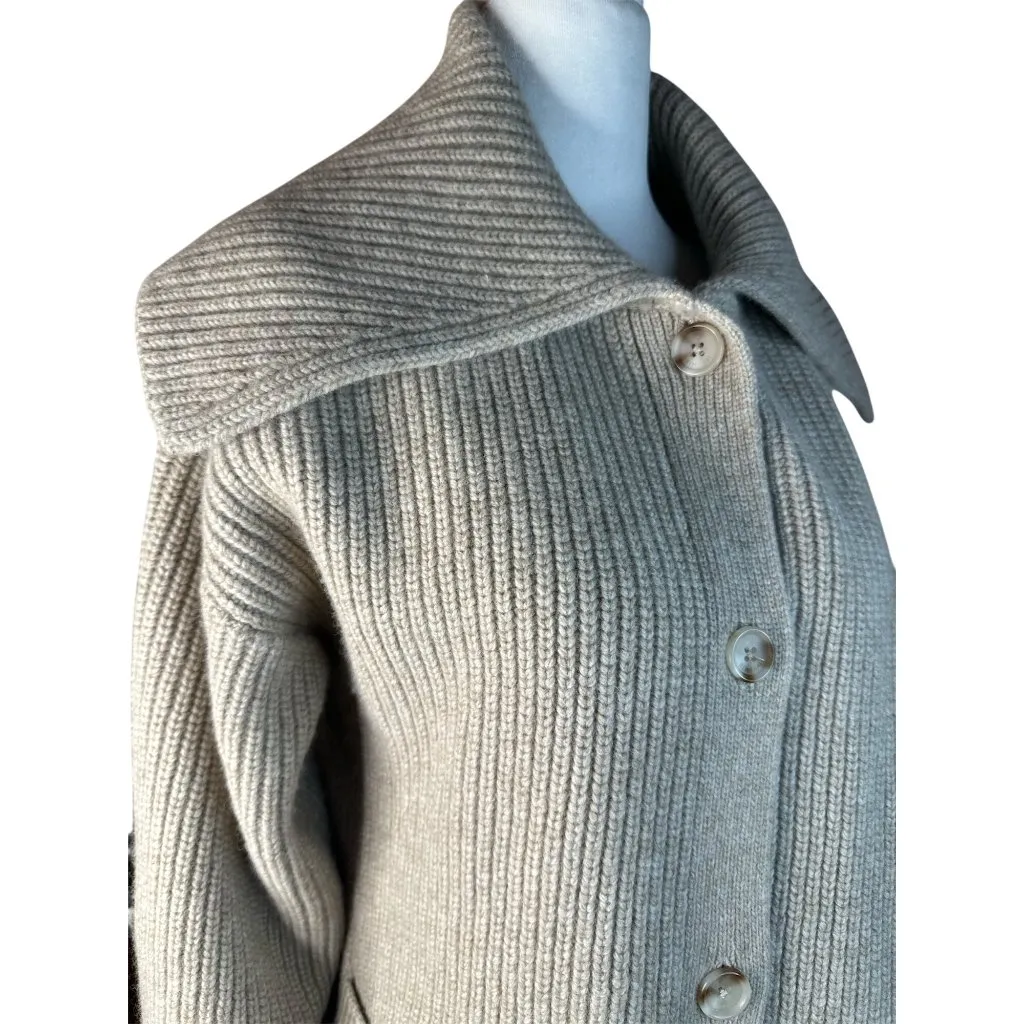 SIMKHAI Hollie Cardigan in Oat X - Image 8